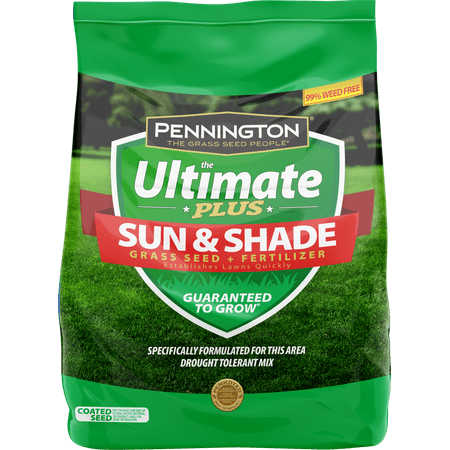 Pennington Ultimate Plus Grass Seed and Fertilizer Sun and Shade Northern Mix; 3 lb
