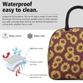 thumbnail image 3 of Obrewu Red Sunflower Lunch Bag for Adult, Insulated, Leakproof, Oxford Cloth, 3 of 7