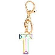 Zhangyh Letter Keychain:Initial Letter Keychain,Gold 26 Letters Backpack Keychains for Girls Boys
