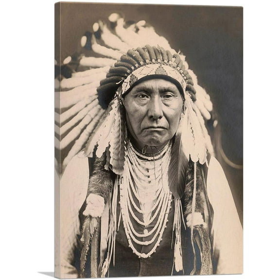 ARTCANVAS Joseph Nez Perce 1903 Canvas Art Print by Edward S. Curtis - Size: 26" x 18" (0.75" Deep)