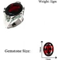 thumbnail image 4 of Real Garnet & Emerald Gemstone Finger Ring for Women, 925 Sterling Silver Designer Jewelry, Cocktail Fashion Finger, Handmade Jewelry, 4 of 5
