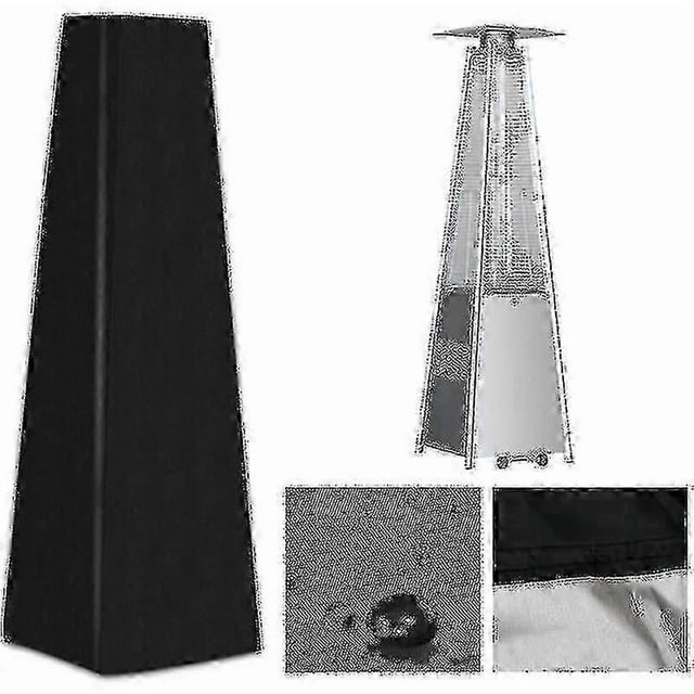 Patio Heater Cover, Pyramid Heater Cover Tarpaulin, Dust/windproof Outdoor Patio Heater Cover, Superma, Black