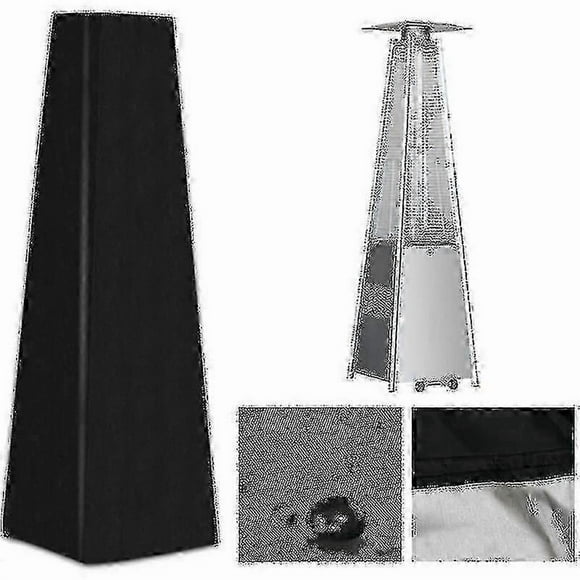 Patio Heater Cover, Pyramid Heater Cover Tarpaulin, Dust/windproof Outdoor Patio Heater Cover, Superma, Black