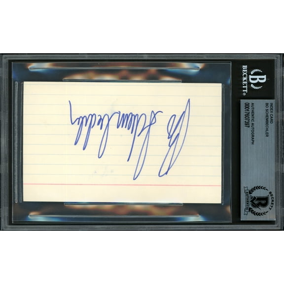 Bo Schembechler Autographed 3x5 Index Card Michigan Wolverines Beckett BAS #17607397