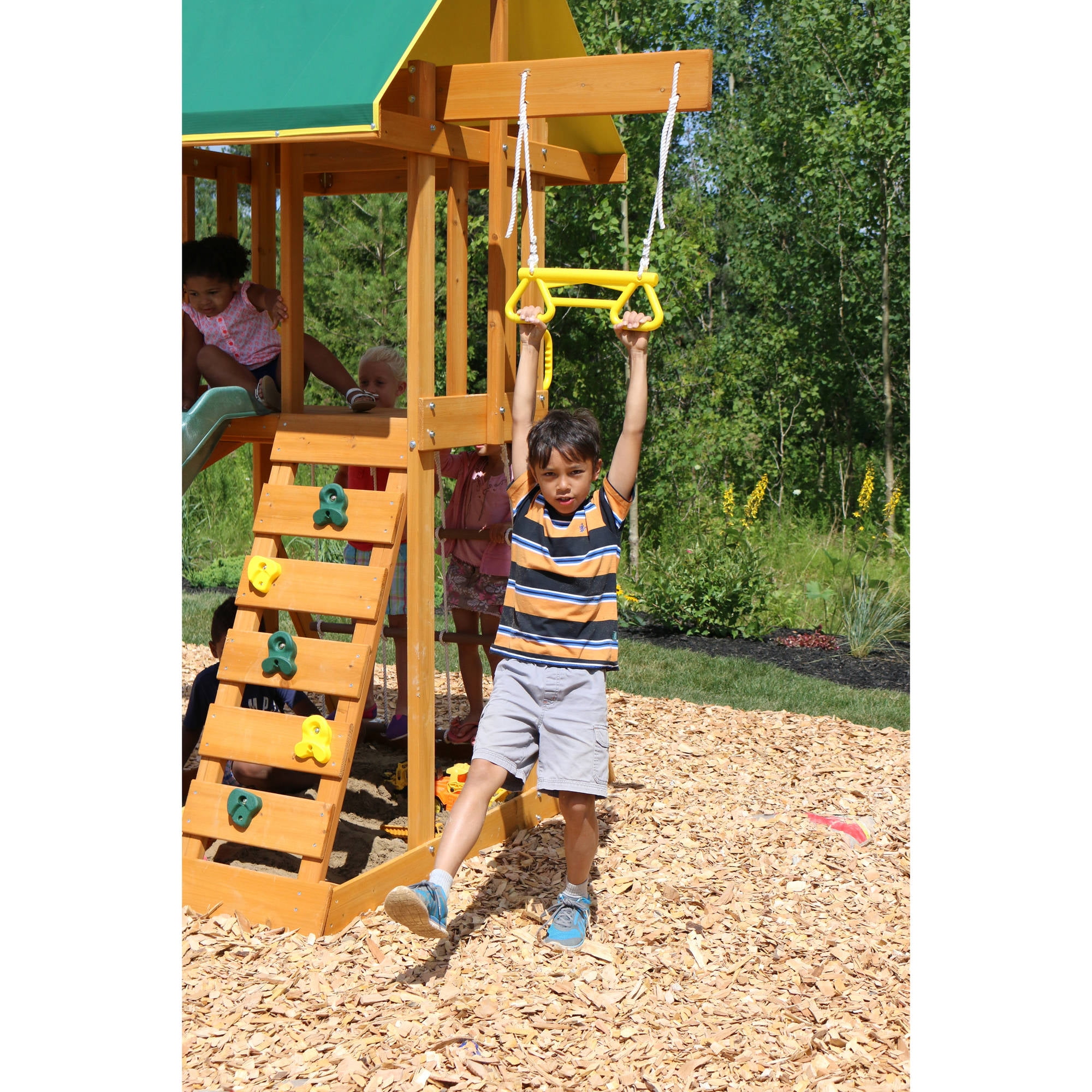 Kidkraft Meadowvale Ii Wooden Swing Set Box 1 Com