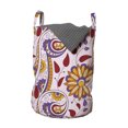 thumbnail image 1 of Ethnic Laundry Bag, Persian Paisley Motifs and Leaves with Traditional Culture Motifs, Hamper Basket with Handles Drawstring Closure for Laundromats, 13" x 19", Multicolor, by Ambesonne, 1 of 4