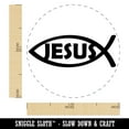 thumbnail image 2 of Jesus Ichthys Fish Christian Sketch Self-Inking Rubber Stamp Ink Stamper - Blue Ink - Medium 1 Inch, 2 of 7