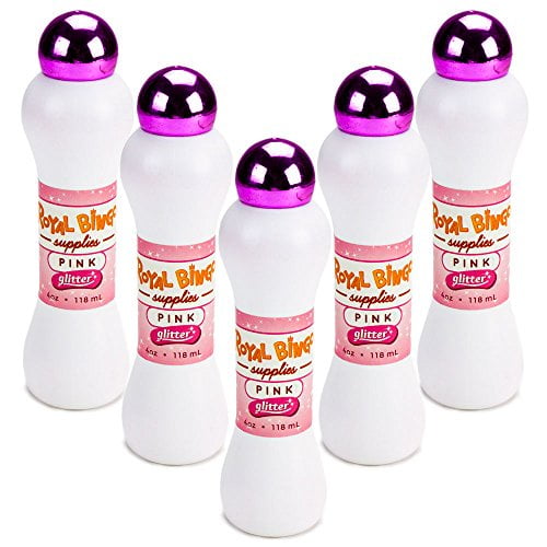 Royal Bingo Supplies Neon Glitter Ink Bingo Daubers, 5pack, Pink