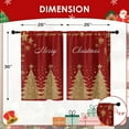 thumbnail image 5 of Christmas Tree Glitter Kitchen Window Curtains Over Sink Set of 2, Winter Cute Luxury Star Rod Pocket Short Tier Curtains, Red Christmas Small Kitchen Decor (26x36 Inch), 5 of 7