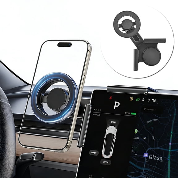 HOMEYA Magnetic Phone Holder MagSafe Car Screen Phone Mount for Tesla Model 3/Y/S/X/Cybertruck/Juniper Accessories