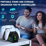 PS5 Controller Charger, ESYWEN PS5 Accessories,Charging Station for PS5 Controller with LED Indicator