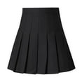 thumbnail image 5 of Women's Mini Skirt High Waist Pleated Solid Color Slim Fit Fashion Comfortable Skirt For Casual Daily Wear,Black,Xxl, 5 of 6