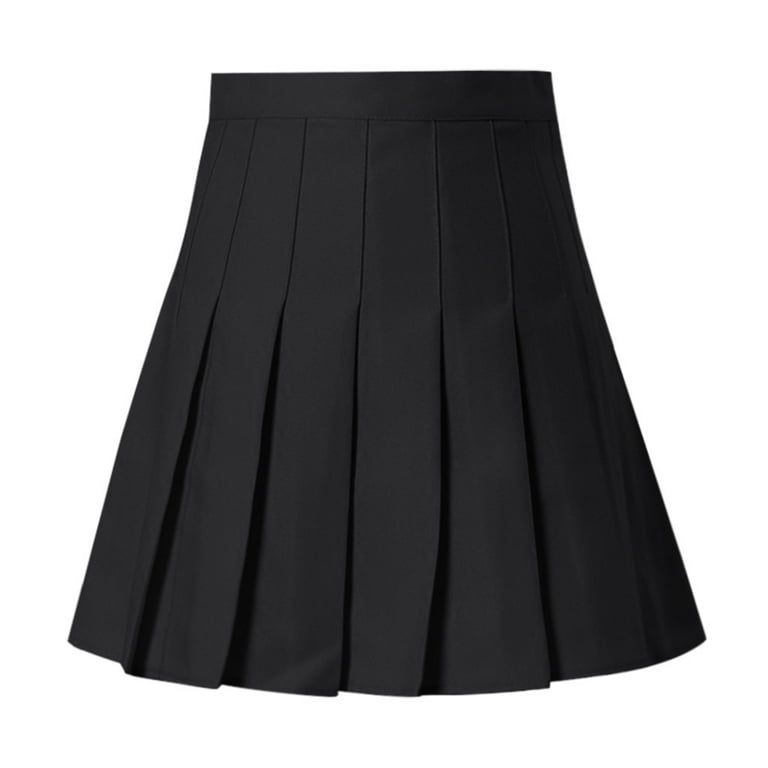 Women's black 2024 pleated uniform skirt