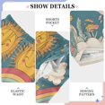 thumbnail image 6 of FORMRS Boys Pajama Pants with Pockets Size 6-8Y Kids Lounge Sleep Bottoms, Blue Rainbow, 6 of 8