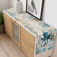 thumbnail image 4 of Coastal Octopus Table Runner - 120 Inch Long, Kitchen Dining Table Runner Dresser Scarves, Vintage Summer Beach Coral Ocean Farmhouse Decor for Coffee Tables Wedding Party Banquet, 4 of 8