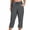 Dark Gray, variant on Women Capris Cargo Pants Summer Hiking Sweatpants Casual Lightweight Breathable Trousers with 6 Pockets