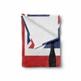 thumbnail image 2 of Union Jack Soft Flannel Fleece Blanket, Houses of the Parliament Silhouette on UK Flag Historic Urban Skyline, Cozy Plush for Indoor and Outdoor Use, 60" x 80", Royal Blue Black Red, by Ambesonne, 2 of 6