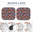 thumbnail image 6 of Xecao Leaves Flower for Foldable Car Sun Shades (2-Pack) offer sun protection with an easy-fold design for convenient windshield shading., 6 of 7