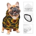 thumbnail image 3 of Gaeub Beautiful Sunflower Dog Hoodie Sweatshirts Warm Dog Clothes for Small Dogs,Puppy and Cat Costume-Large, 3 of 7