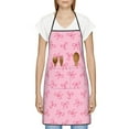 thumbnail image 3 of Pofeuu Pink Bows Print Aprons with Pockets, Cute Aprons for Kitchen, Cooking, Server, Barber, Chef Apron, 3 of 7