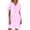 Pink, variant on HNMKIU Short Sleeve Shirt Dress for Women Solid Color Loose Lab Coat Workwear Tunic Top Casual Dresses for Women Black_001,L