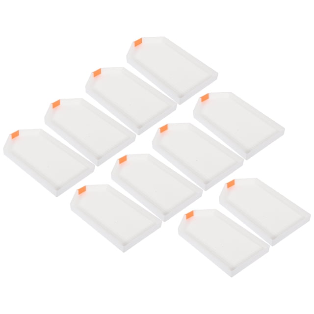 FUTUREORYY 10Set Large Plastic Tray for Bead Holding and Rhinestone Storage White 15.5x8.7x1.4in