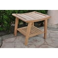 thumbnail image 4 of WholesaleTeak Outdoor Patio Grade A Teak Wood Classic Shower / Bath Room / Pool Bench Stool with Shelf (19.5"x16") #WMAXSBC, 4 of 4