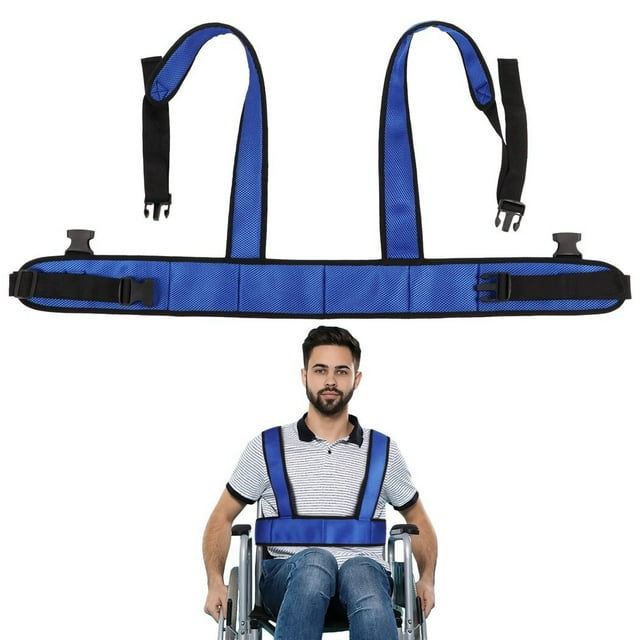 Cinturón de seguridad universal para silla de ruedas, cinturón de seguridad anti caída con correas ajustables para pacientes mayores discapacitados