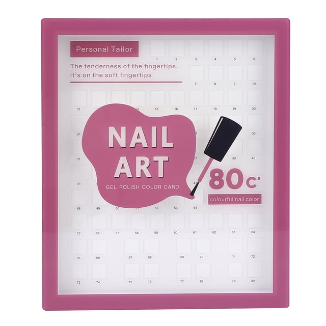 Tablero de tarjeta de Color de esmalte de uñas de salón portátil con tabla de libros de exhibición en Color de punta de uñas de 80 colores