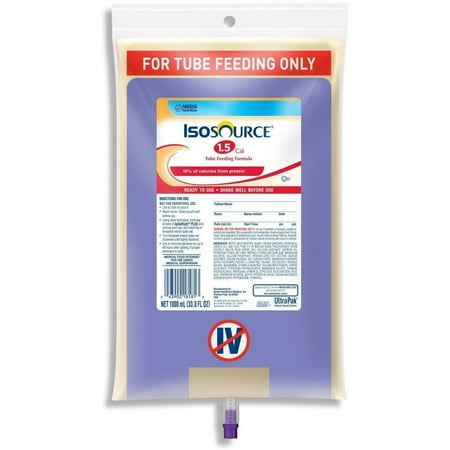 1.5 Liquid - 6 pack : Isosource 1.5 Cal High-Calorie - High-Nitrogen Complete Liquid Formula, 1000 ml