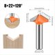 thumbnail image 1 of Juego de Cuchillos en Forma de V con de 8 mm, Cuchillos para Grabado por Computadora 3D, Cuchillos para Trabajar la Madera, Cortadores de Fresado en Forma de V, 1 of 5