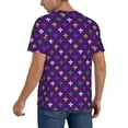 thumbnail image 5 of Haiem Hip Hop Hipster Baseball Jersey Button Down Shirts Sports Uniforms Men Women Jersey(Purple Mardi Gras,Medium), 5 of 9