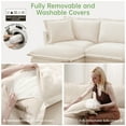 thumbnail image 5 of Gewnee Chenille Fabric Cream Singel Ottoman For Deep Seat Sofa Couch for Living Room, Reading Room,, 5 of 19