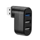 thumbnail image 4 of Alta Velocidad 3 Puertos Usb 3.0 Multi Hub Splitter 90/180 Grados Giratorio Mini Usb 2.0 Hub Expansión Para Macbook Pro Pc Laptop Kearding EL011802-00, 4 of 5