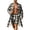 A-Dark Green1845, variant on Men Stripe Print Robe Set Open Front Long Sleeve Bathrobe Short Pant Sleepwear