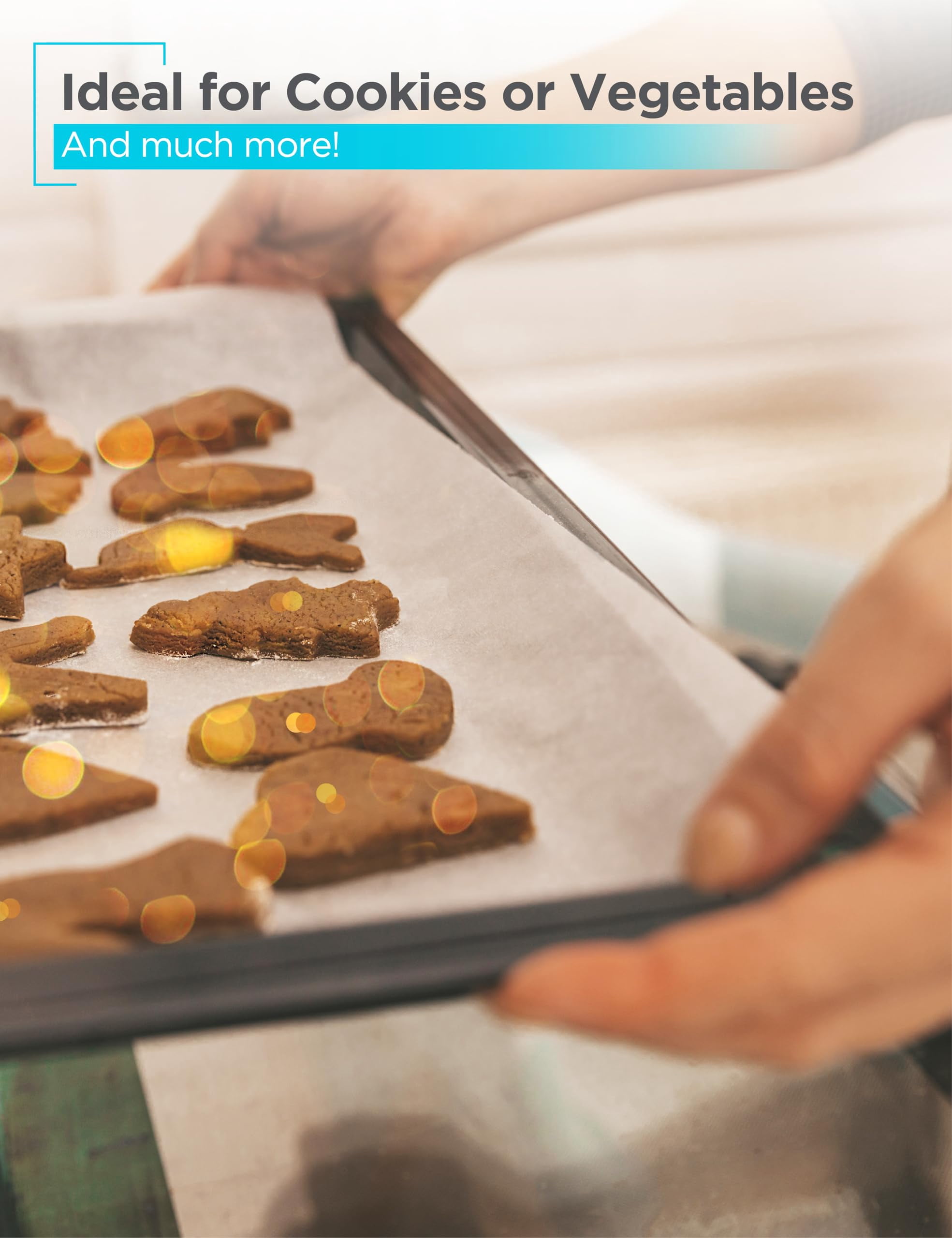 BLACK+DECKER 3-Piece Carbon Steel Baking Sheet Set, Includes 13”, 15”, 17” Cookie Sheets for Baking, 0.4mm Carbon Steel Baking Pans Set with Ceramic Non-Stick Coating, Black Finish