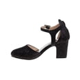 thumbnail image 2 of Badgley Mischka Girls Heel Dress Shoes with Bow  Elegant Girls Pumps, Low Heels, Flower Party, Wedding, Princess (Little Kids), Black, 5, 2 of 7