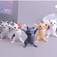 thumbnail image 5 of Soporte para bolígrafo de gato para escritorio, accesorios de escritorio para gato, regalos para amantes de los gatos, decoración del hogar bonita y divertida, 5 uds., 5 of 5