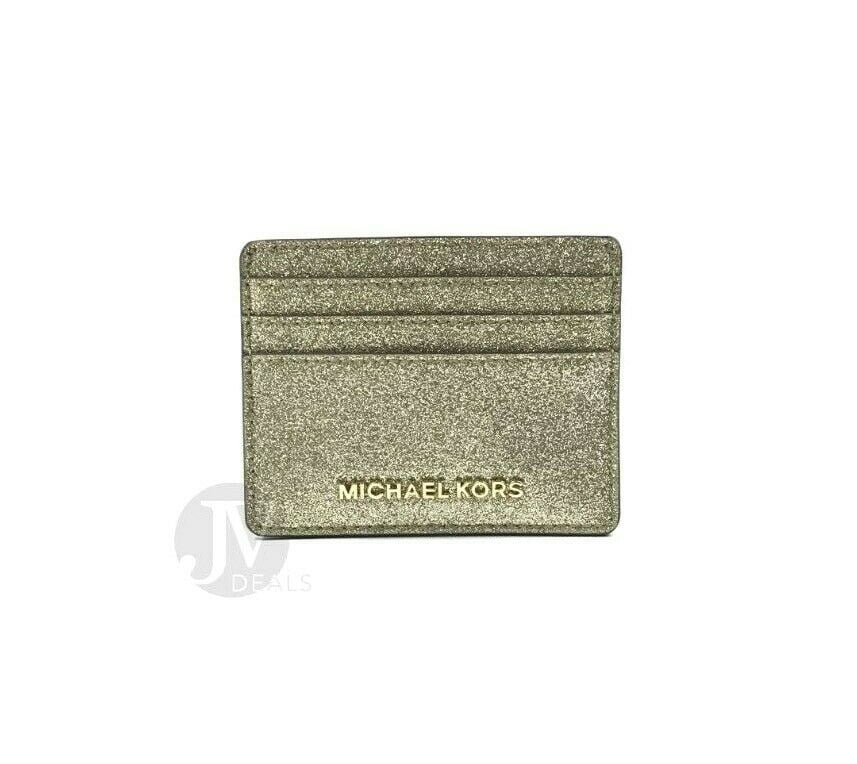 Gøre husarbejde tøj by Michael Kors Giftables Jet Set Travel Large Leather Card Case Holder Wallet  [Pale Gold] - Walmart.com