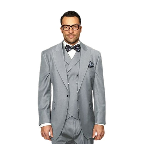 Statement Wool Suit Men's Gray Wide Leg Pants Florence By Alberto Nardoni Brand Designer