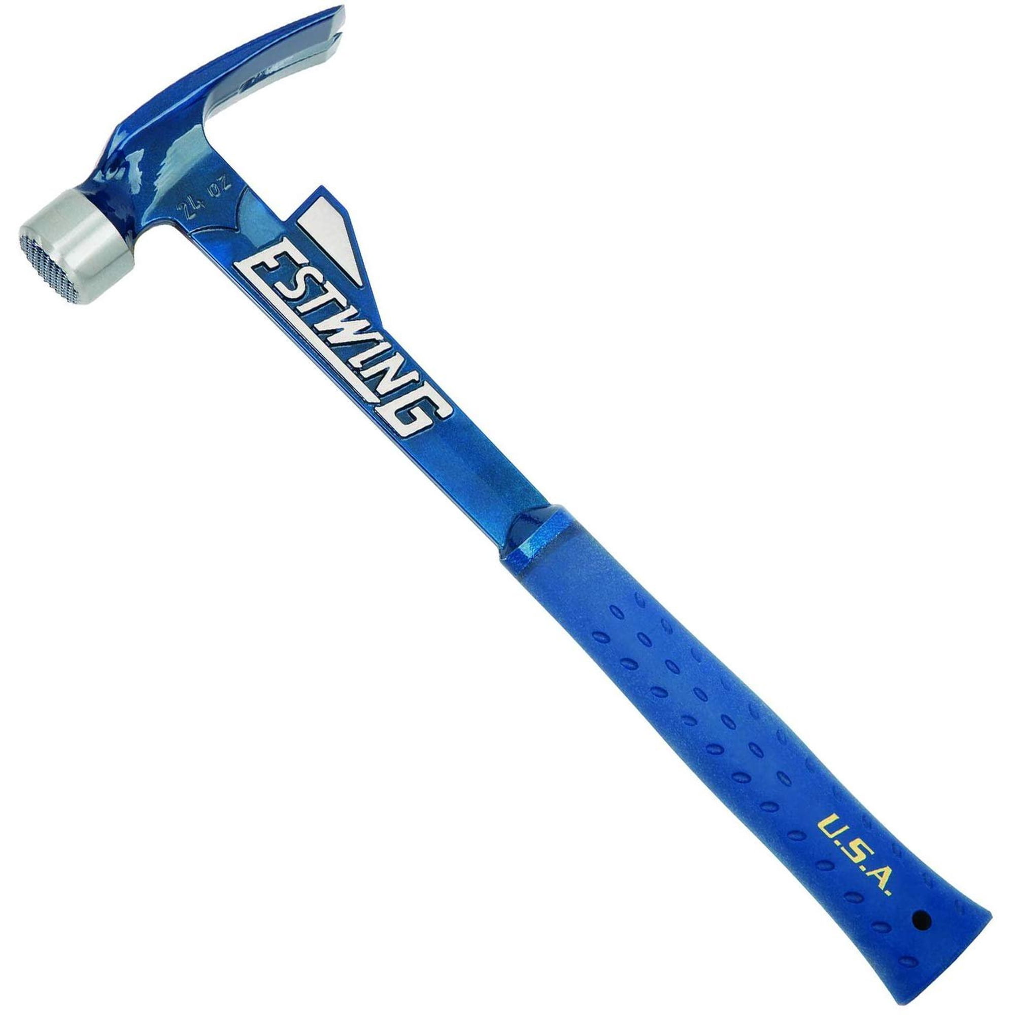 Estwing Hammertooth Hammer - 24 oz Long Handle Straight Rip Claw with Milled Face & Shock Reduction Grip - E6-24TM