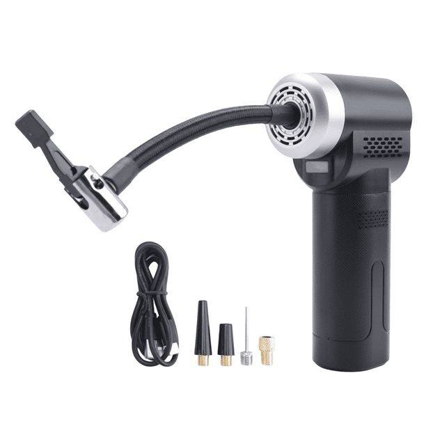 EAFC Compresor de Aire Portátil Bomba Inflable Inalámbrica o con Cable Inflador de Neumáticos Digital Portátil para Automóviles, Bicicletas y Pelotas