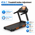 thumbnail image 2 of CURSOR FITNESS 4-in-1 14% Incline Folding Treadmill for Home, 3.0HP Quiet Motor, 300 lbs Capacity, 7-Layer Shock Absorption, 3 LED Displays and Handrails, 2 of 9