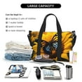 thumbnail image 4 of Travel Duffle Bag Butterfly On Sunflower Travel Tote Bags Carry on Luggage Waterproof Weekender Bags with Top Handle Adjustable Shoulde Strap for Travel Gym, 4 of 5