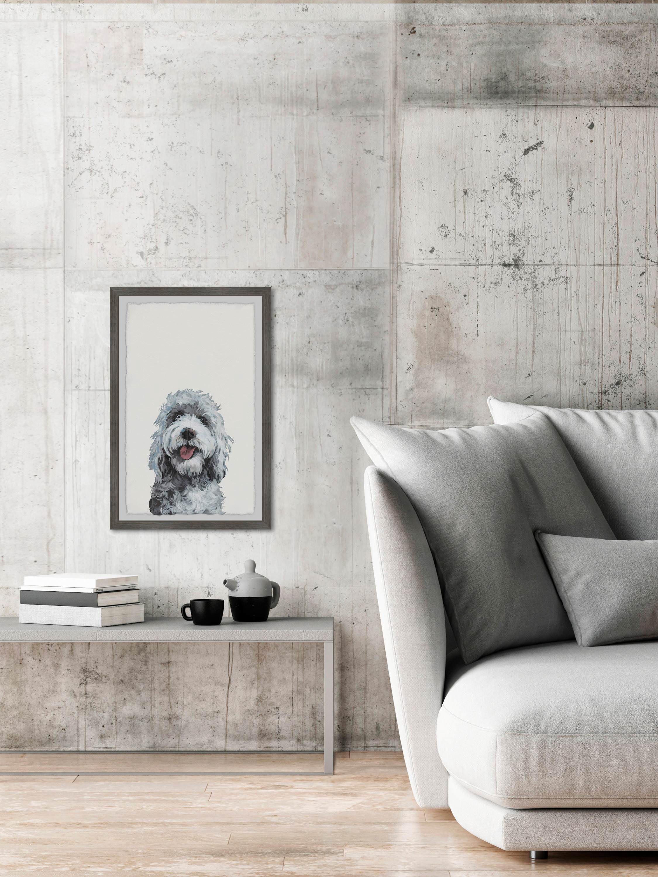 Marmont Hill "Furr in White" Framed Painting Print