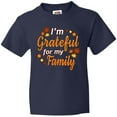 thumbnail image 3 of Inktastic I'm Grateful for my Family in Orange with Fall Leaves Youth T-Shirt, 3 of 5