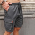 thumbnail image 5 of CIAKGIAF Shorts for Men Casual Workout Athletic Shorts,with Pockets Solid Color Dark Gray Shorts,Size M, 5 of 7