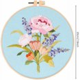 thumbnail image 4 of Yazoeia Beginner Embroidery Kits, Embroidery Starter Kits with Flower Bouquet Patterns, Embroidery Materials Clothes Colored Threads Needles Hoops Instructions S132 One size CJC912-149207, 4 of 9
