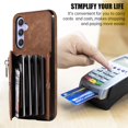thumbnail image 2 of Frusde for Samsung Galaxy S24 Ultra S24 Plus S24 Wallet Case with Strap Lanyard Leather Slim Kickstand Shockproof Case, 2 of 7