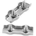 thumbnail image 3 of HUGFEGWE 12Pcs M5 304 Stainless Steel Double Wire Rope Clip Cable Clamps for 3/16 Inch Diameter Wire Rope CJB91-55182, 3 of 5